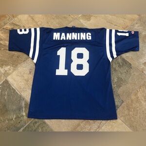 Vintage Indianapolis Colts Peyton Manning Champion Football Jersey, Size 44